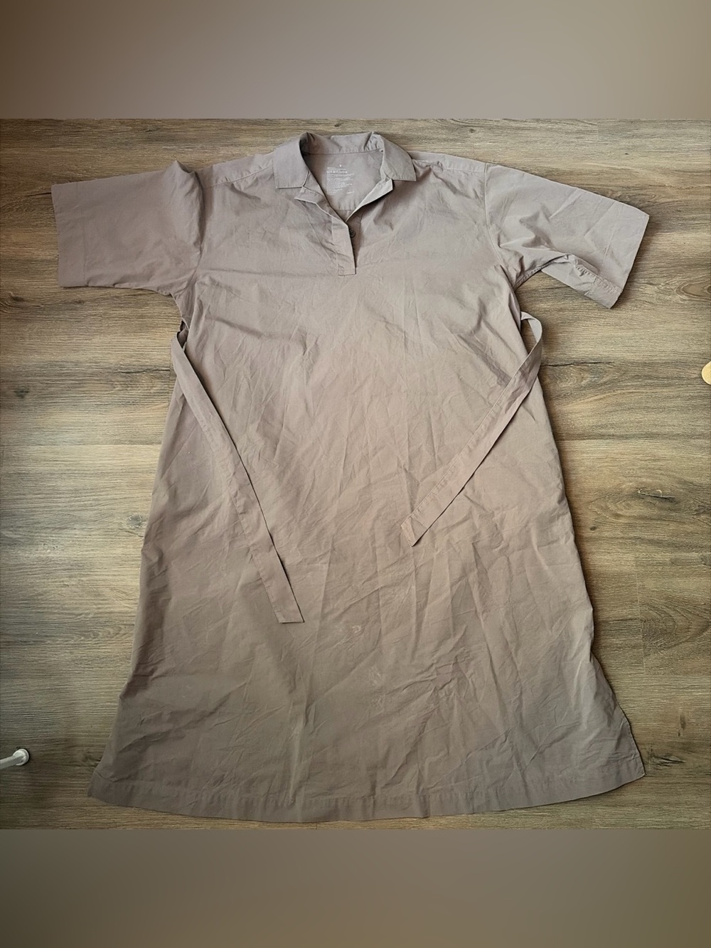 MUJI oversized tie waist dress